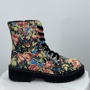 Sugar Kaedy Floral Ankle Boots, Size 8